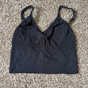 Black Sleeveless Crop Top